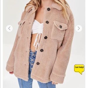 Never worn, brand new Forever21 Faux Sherling jacket size S.